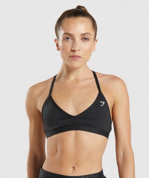 Women's Gymshark Minimal Sports Bra Black | CA A103N7